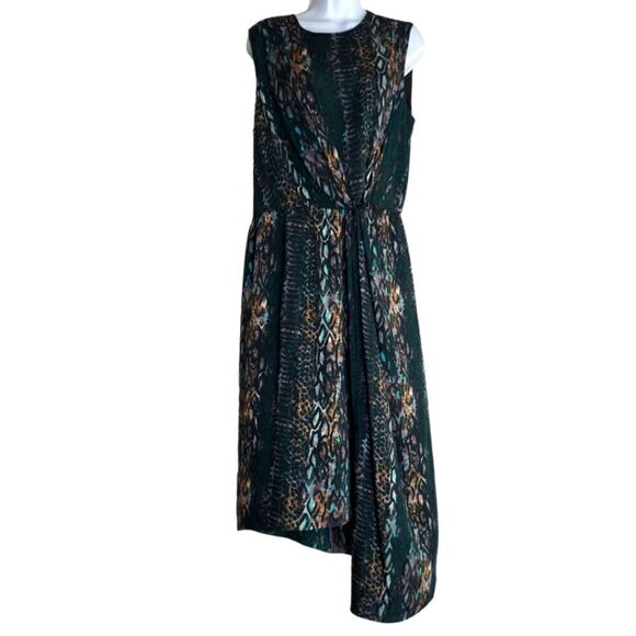DKNYC Asymmetrical Printed Sleeveless Dress - Picture 1 of 8